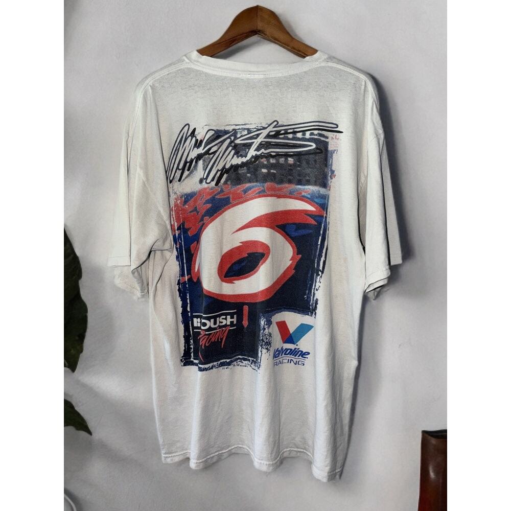 Vintage Mark Martin Valvoline Racing NASCAR Double Sided Graphic Tee XL